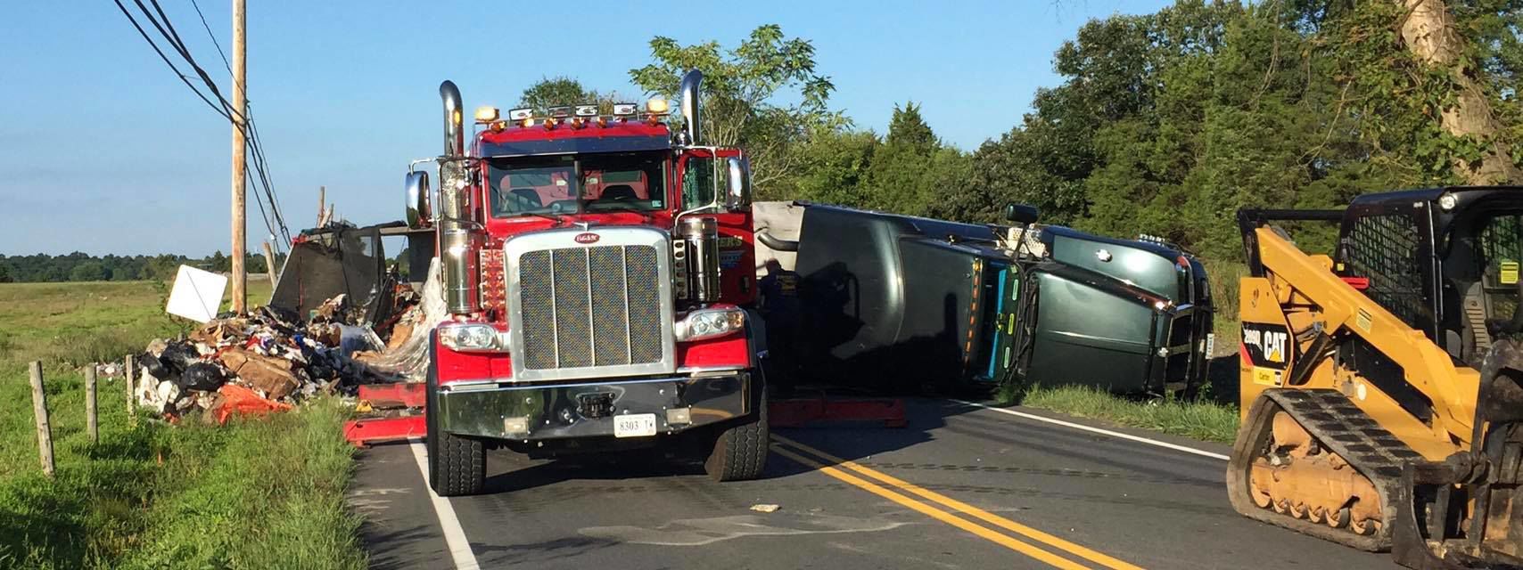 tractor trailer crash catlet